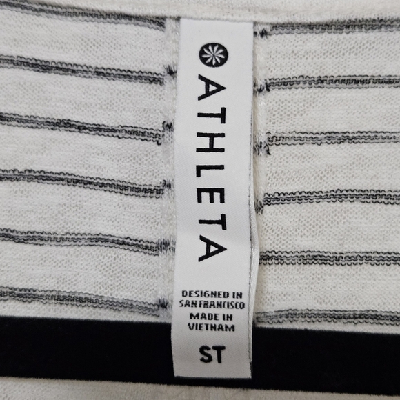 NWT Athleta Realease tee striped top size small tall oversized - Picture 5 of 10